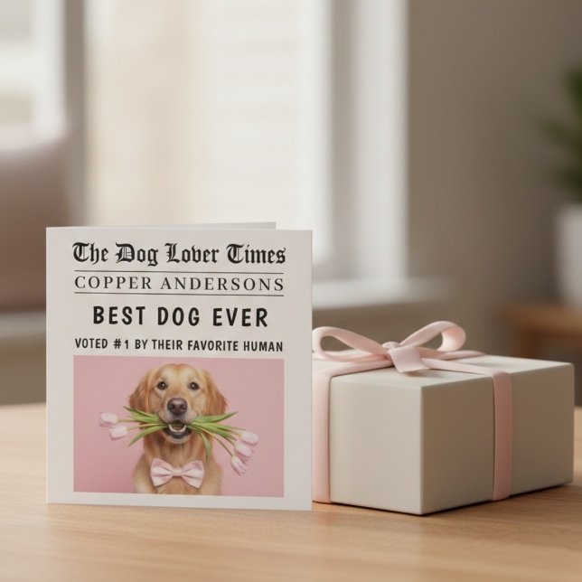 Personalized Dog Card | Best Dog Ever Newspaper  (Subido por el creador)