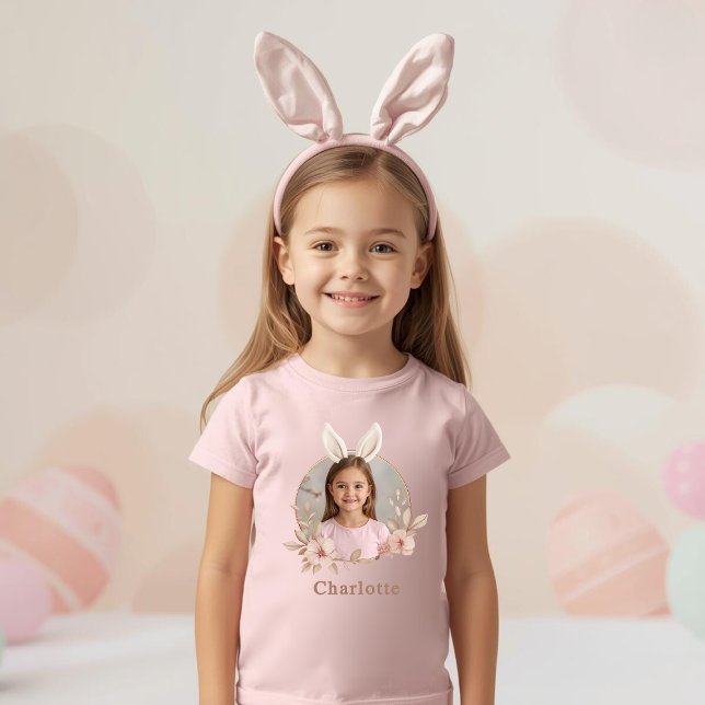 Personalized Easter Bunny Photo Toddler T-Shirt (Subido por el creador)