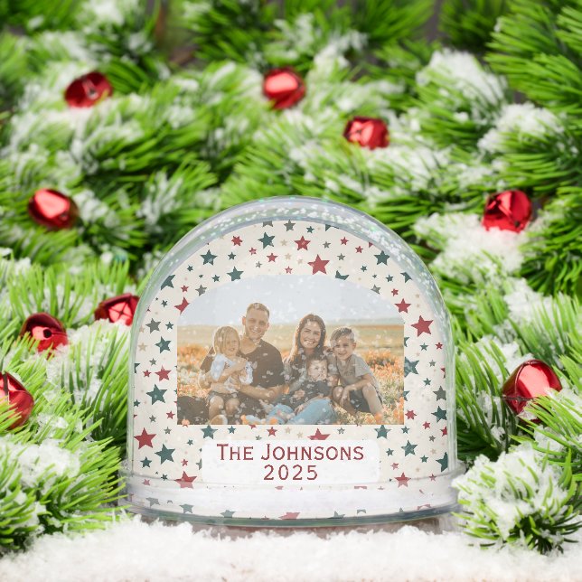 Personalized Family Photo Christmas Stars (Navidad)