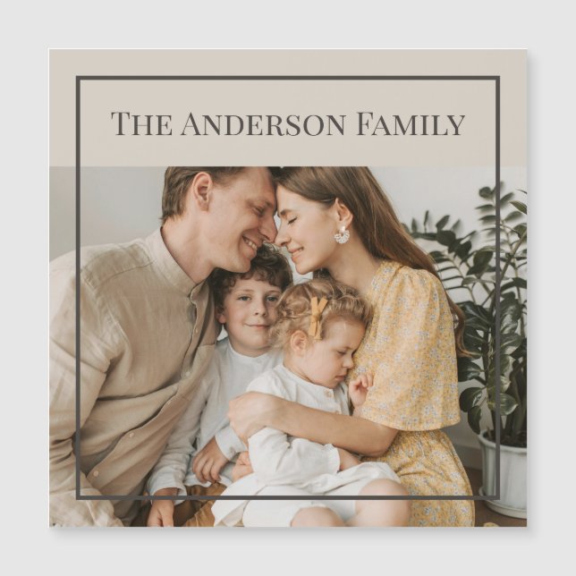 Personalized Family Photo | Custom Family Name  (Anverso)