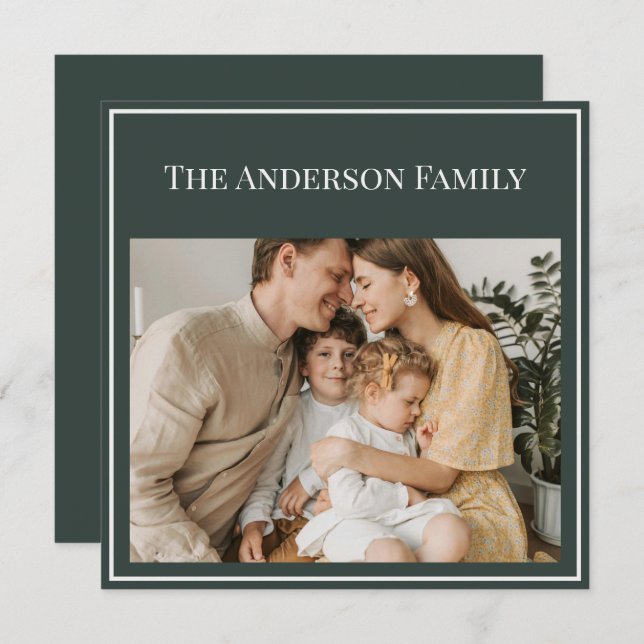 Personalized Family Photo | Custom Family Name (Anverso / Reverso)