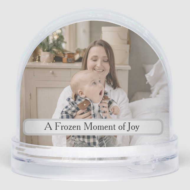Personalized Family Photo Snow Globe (Reverso)