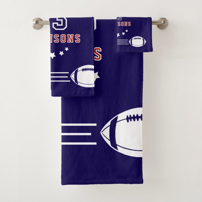 personalized football towel! (In situ)