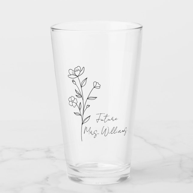 Personalized future Mrs iced coffee cup custom  (Anverso)