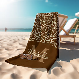 Personalized Giraffe Pattern Monogram Fitness Yoga