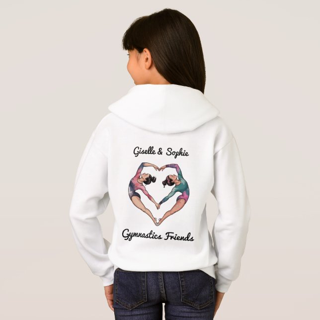 Personalized Gymnastics Friends Hoodie –  (Reverso completo)
