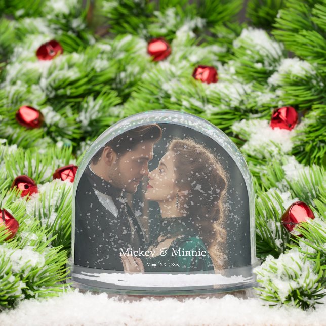 Personalized In Loving Memory Photo Snow Globe (Navidad)