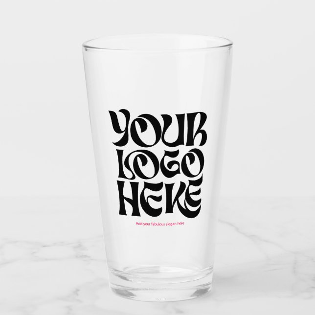 Personalized Logo and Text Beer Glasses (Anverso)