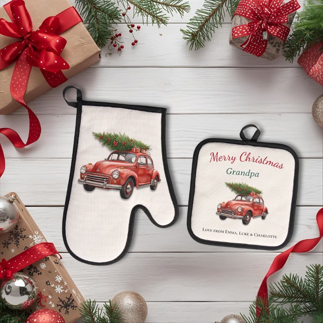 Personalized Merry Christmas Grandpa Kitchen Set (Subido por el creador)