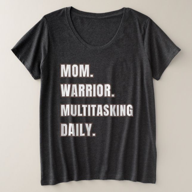 Personalized Mom Warrior Multitasking Daily Smoke  (Anverso del diseño)