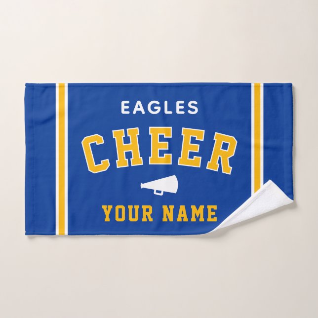 Personalized Name & School Cheer Towel, Team Gift (Toalla de mano)