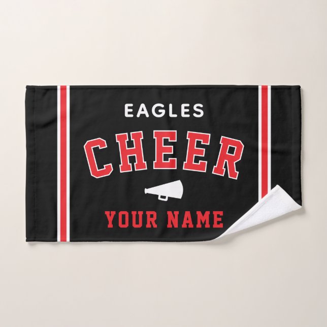 Personalized Name & School Cheer Towel, Team Gift (Toalla de mano)