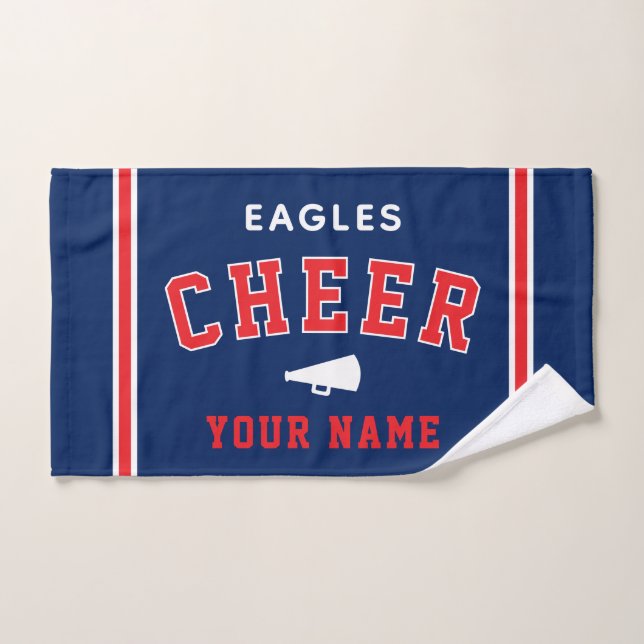 Personalized Name & School Cheer Towel, Team Gift (Toalla de mano)