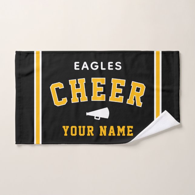 Personalized Name & School Cheer Towel, Team Gift (Toalla de mano)