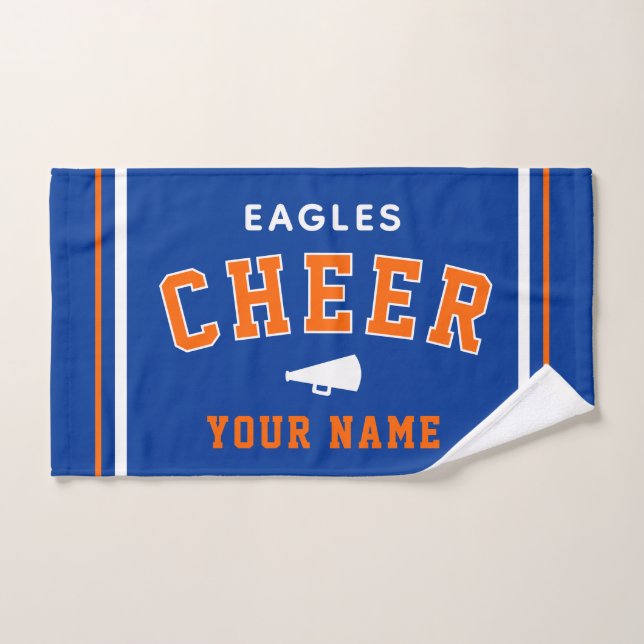 Personalized Name & School Cheer Towel, Team Gift (Toalla de mano)