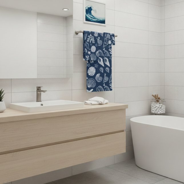 Personalized Ocean Seashell & Starfish Towel  (Subido por el creador)