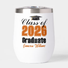 Personalized Orange Class of 2026 Graduation