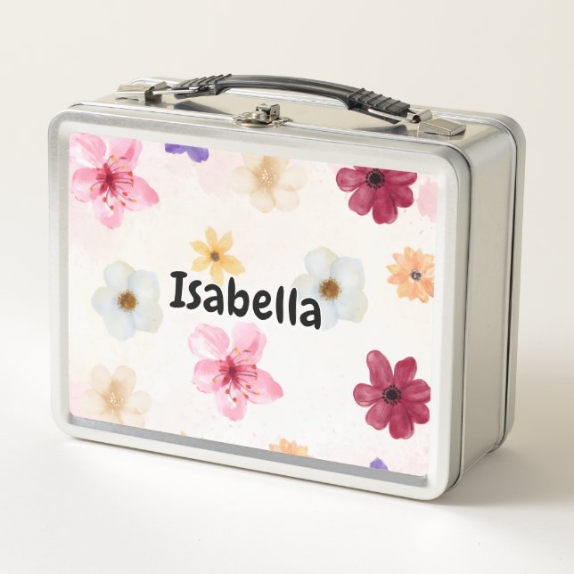 Personalized Pastel Watercolor Floral  (Anverso)