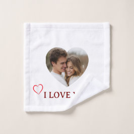 Personalized Photo Valentine's Day Towel