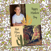 Personalized Photos Best Mom Ever Southwest Cactus