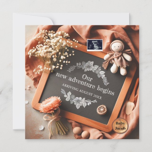 Personalized Pregnancy Reveal - Ultrasound  Photo (Anverso)