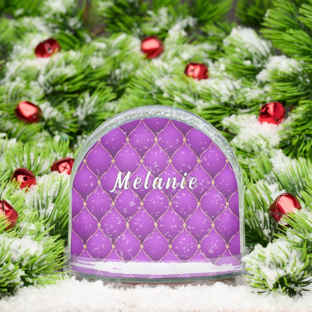 Personalized Purple and Gold Custom Name (Navidad)