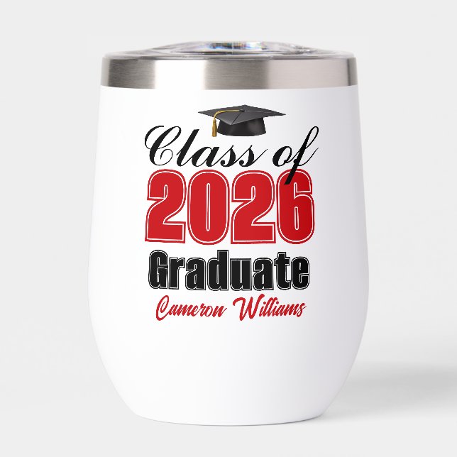 Personalized Red Class of 2026 Graduation (Frente)