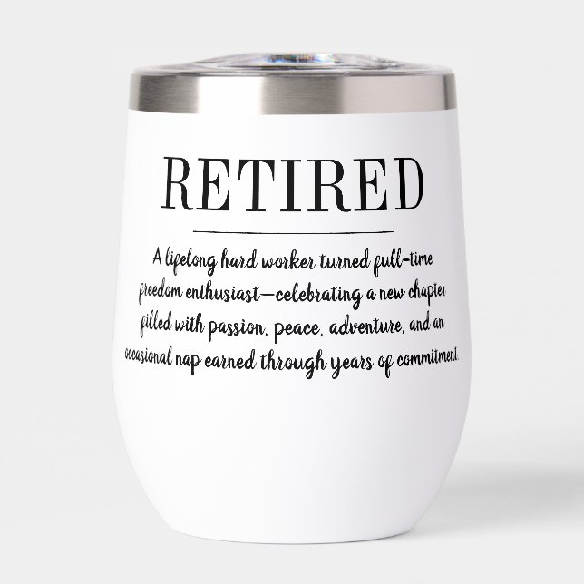 Personalized Retirement Funny Retired Definition (Frente)