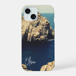 personalized rocky shore line beach side - typo