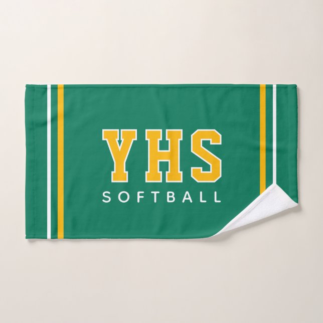Personalized School Initials Softball Sport Team H (Toalla de mano)