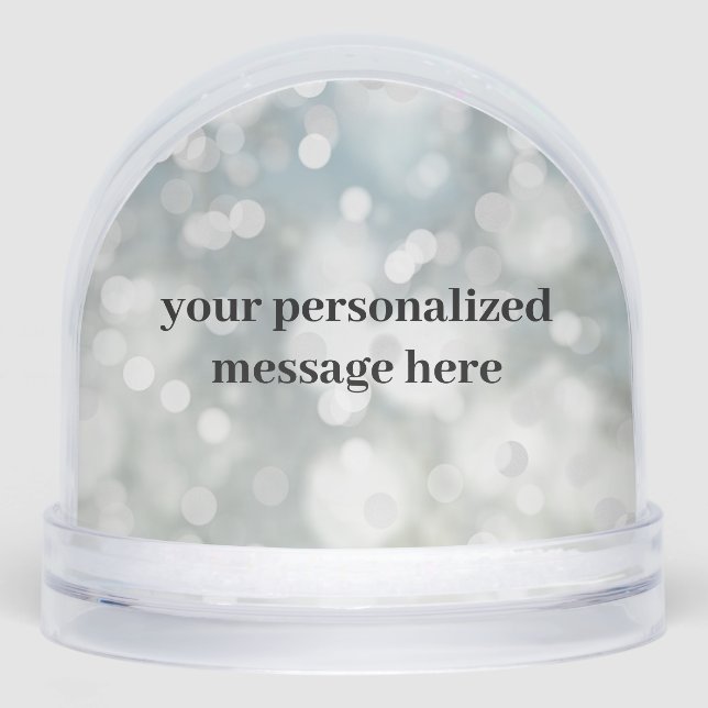 Personalized Sparkle Photo Snow Globe (Anverso)