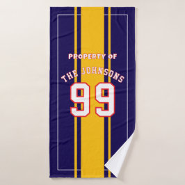 Personalized Sports Towel | Custom Football Player