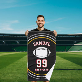 Personalized Sports Towel | Custom Football Player