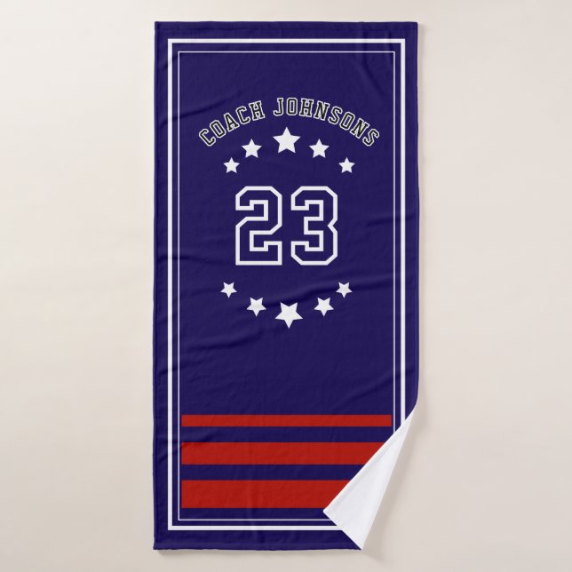 Personalized Sports Towel Custom team merch  (Toalla de baño)