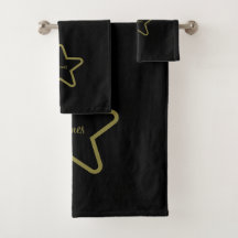 Personalized Star Bath Towels 
