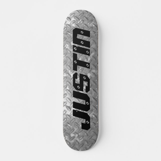 Personalized steel plate design skateboard deck (Anverso )
