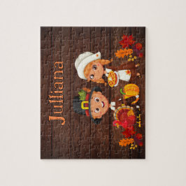 Personalized Thanksgiving Child Name Puzzle 