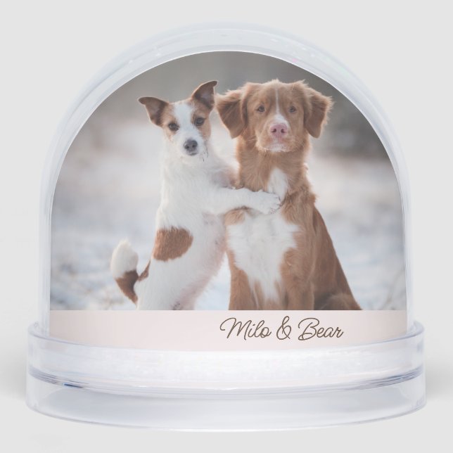Personalized two dogs photo two names (Anverso)