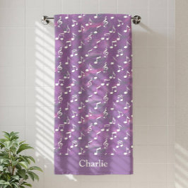 Personalized Watercolor Purple Music Note