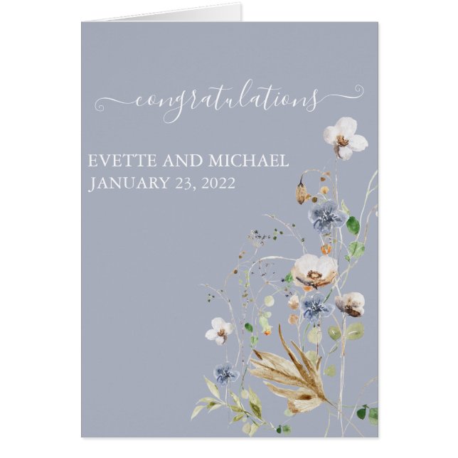 Personalized Wedding Congratulations Wild Flower  (Frente)