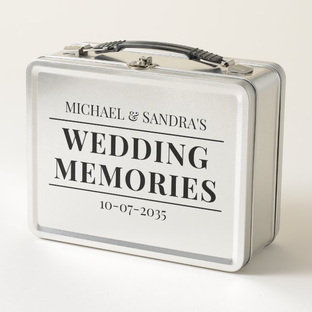 Personalized Wedding Memories Metal Box (Anverso)