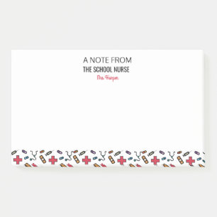Personalizó una nota de la enfermera de la escuela