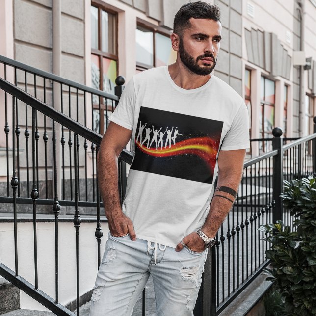 Personas bailando siluetas con camisetas (Subido por el creador)