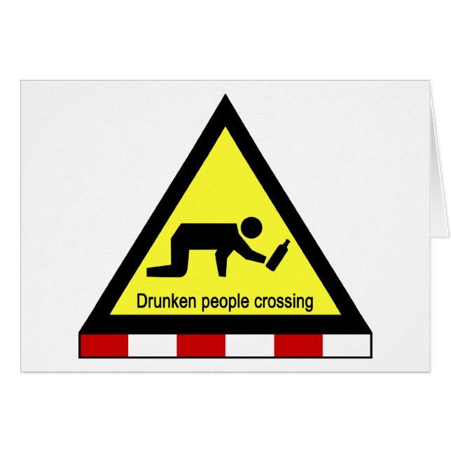 Personas borrachas cruzando ⚠ Rótulo tailandés ⚠ (Anverso (Horizontal))