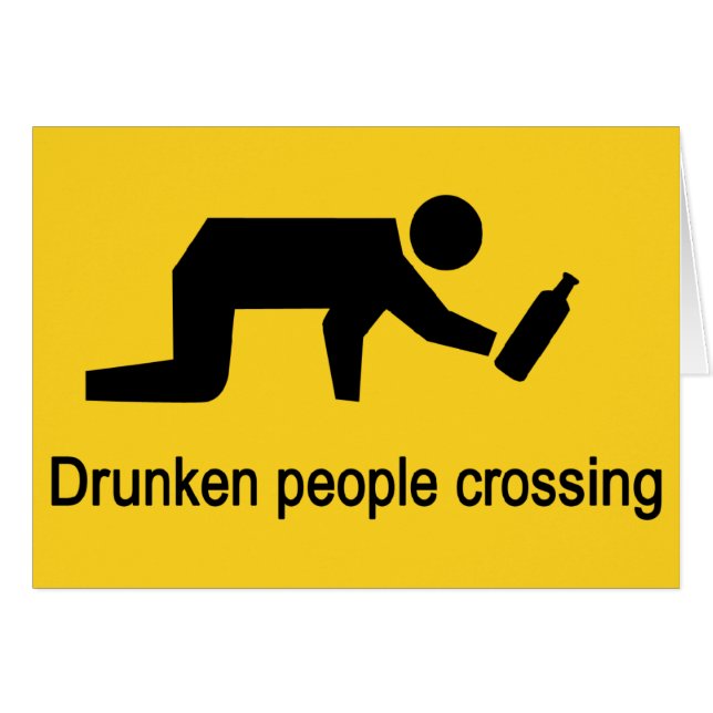 Personas borrachas cruzando ⚠ Rótulo tailandés ⚠ (Anverso (Horizontal))
