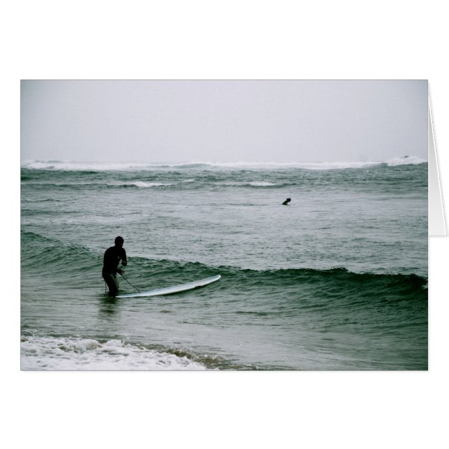 Personas que practica surf en la orilla del norte (Anverso (Horizontal))