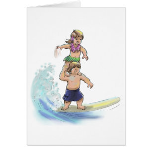 personas que practica surf en tándem