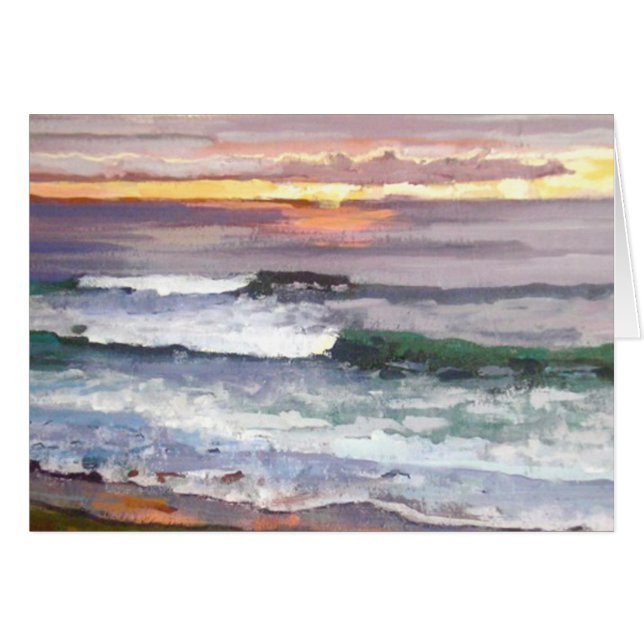 Personas que practica surf Giftcard de la playa de (Anverso (Horizontal))