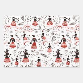 personas que viven en papel de envoltura hawaiano