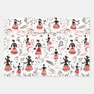 personas que viven en papel de envoltura hawaiano